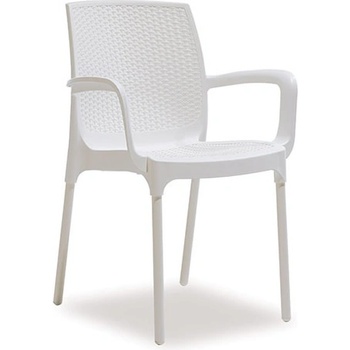 Mira-N Стол novussi с подлакътник sunset rattan БЯЛ (0142309)