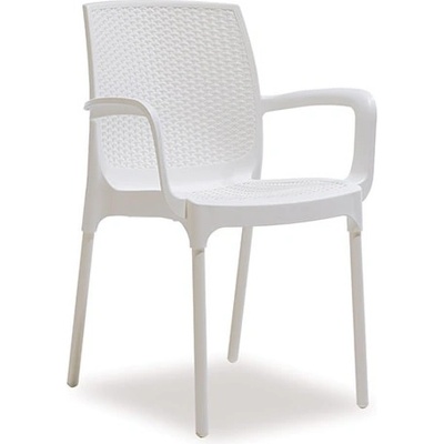 Mira-N Стол novussi с подлакътник sunset rattan БЯЛ (0142309)