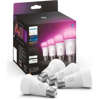 Philips LED žiarovka Hue White and Color Ambiance 6.5W 800 E27 4ks