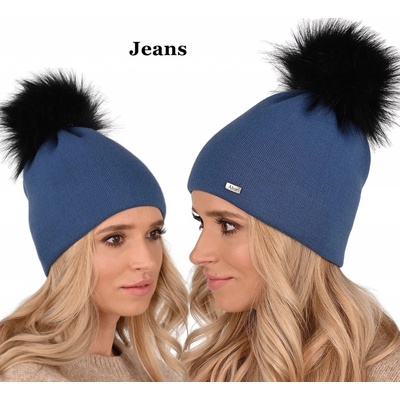 Fashionweek dámská zimní čepice s bambulí ZIZI15/A13 Jeans