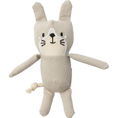 FuzzYard Life Cat plyšová hračka mačka krémová so šantou 12 x 4,1 cm