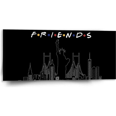 Sablio Obraz Seriál Přátelé FRIENDS Obrysy - 110x50 cm