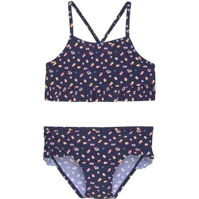 Color Kids-Bikini W. Frills AOP dress blues modrá