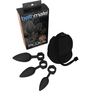 Bathmate Anal Training Plugs - комплект анални плъгове (черен) - lovesexshop