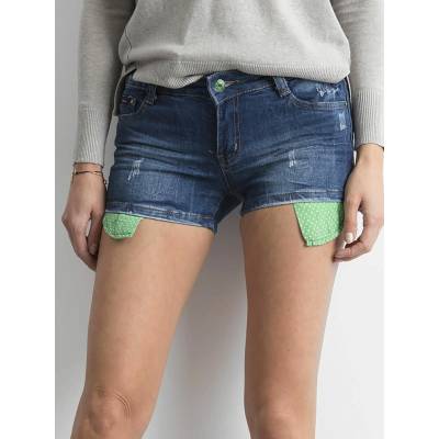 Fashionhunters Women's blue denim shorts modrá