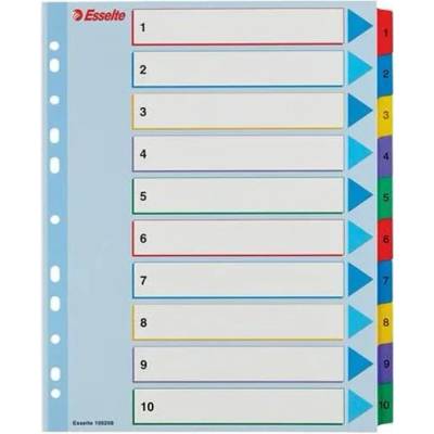 ESSELTE Register, laminovaný kartón, A4 Maxi, 1-10, prepisoavteľný, ESSELTE