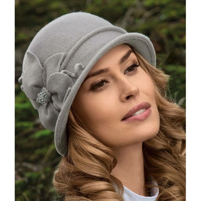Krumlovanka Dámský zimní klobouček W-0125/529 šedý