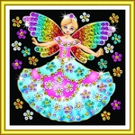 KSG Crafts Творчески комплект KSG Crafts Sequin Art - Изкуство с пайети за 60 минути, Фея (1336) - ozone