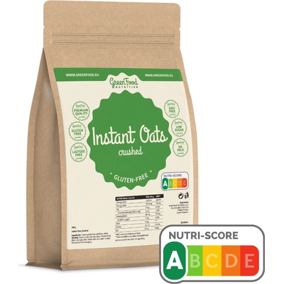 GreenFood Ovsené vločky bezlepkové drvené 650 g
