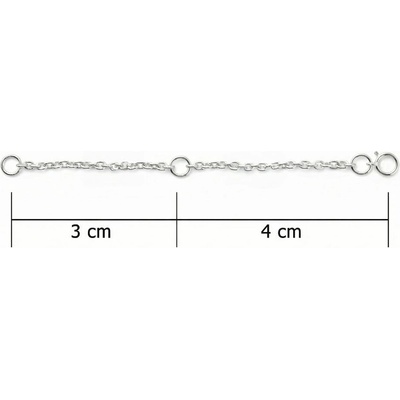 Fantasy Šperky Prodlužovací stříbrný řetízek 7 cm P3559