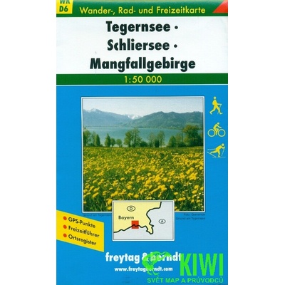 Turistká mapa Německo Tegernsee Schliersee
