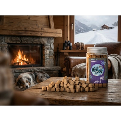 KidDog SUPER PREMIUM 100% MEAT CUBES jahňacie mäso sušené mrazom 105 g