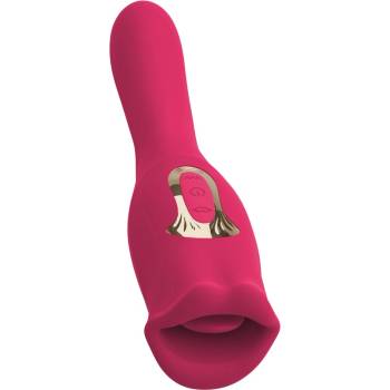 You2Toys Oral Fun Double Vibrator Moving Lips, Vibrating Thong & Shaft Red