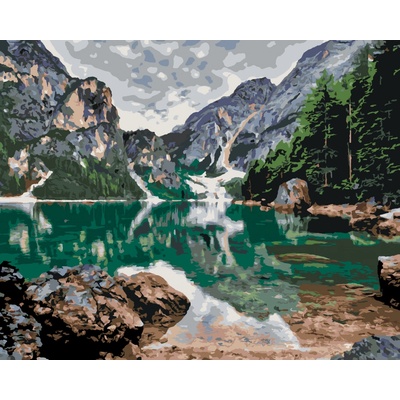 ZUTY Malování podle čísel JEZERO V HORÁCH 40 x 50 cm – Zbozi.Blesk.cz
