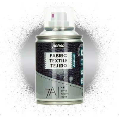 Pébéo barva na textil ve spreji 100 ml stříbrná