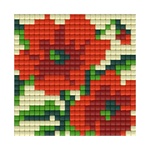 Bright Toys Мозайка с пиксели Bright Toys, 24x24 пиксела - Макове (BT24009)