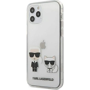 KARL LAGERFELD Karl & Choupette Case - дизайнерски кейс с висока защита за iPhone 12, iPhone 12 Pro (прозрачен)