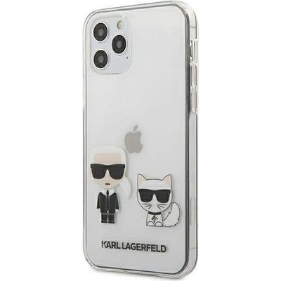 KARL LAGERFELD Karl & Choupette Case - дизайнерски кейс с висока защита за iPhone 12, iPhone 12 Pro (прозрачен)
