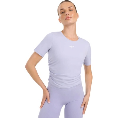 4F Dámske tréningové tričko s krátkym rukávom TSHIRT FNK F1524 WAW25TFTSF1524 34S LIGHT BLUE Modrá