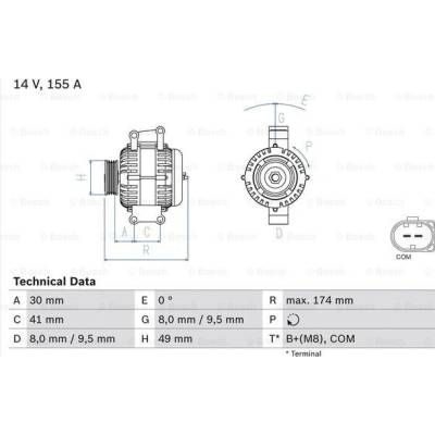 Alternátor BOSCH 0 986 048 350