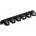 TRITON 19 clutch panel 1U, 6x tie hook 70x27 mm, black