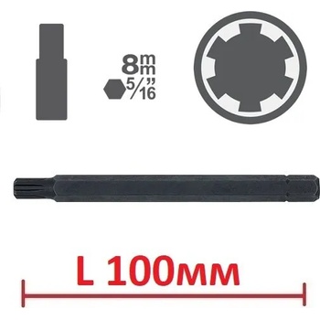 Image 1 of Ks tools; jbm Битове ribe l100мм на база 5/16" - от 7.20лв ; ks tools