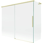 Mexen Rox L двукрила плъзгаща преграда за баня 180 + 80 x 150 cm, прозрачна, златна четкана - 8C9L-180-080-55-00 (8C9L-180-080-55-00)