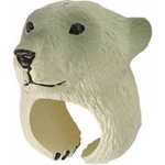 LEAN Toys Hand Ring Educational Animals Bear White