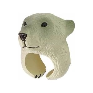 LEAN Toys Hand Ring Educational Animals Bear White