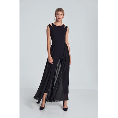 Overal s lemom sukně M717 black