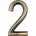 Číslica "2" 75mm bronz Bronz