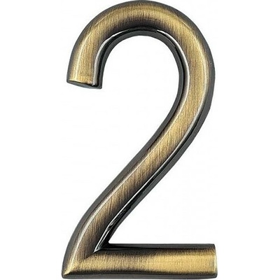Číslica "2" 75mm bronz Bronz