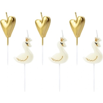 Party Deco Свещички за Рожден Ден с Грациозен Лебед