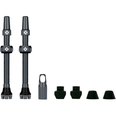 Muc-Off V2 bezdušový ventil, 60 mm, šedá