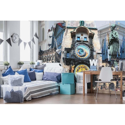 DIMEX ART Самозалепваща се флизелинова фототапета винтидж плакат прага 375 x 250 см