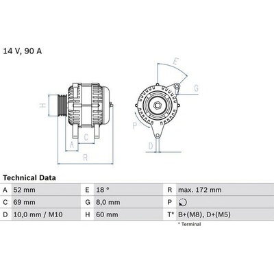 Alternátor BOSCH 0 986 080 030