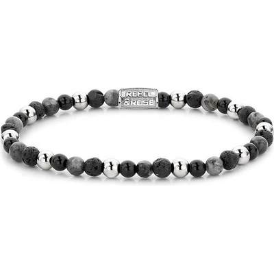 Rebel & Rose Dámský náramek Shiny Night 4 mm RR-40041-S-S