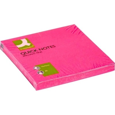 Bloček Q-CONNECT neónové 76x76mm ružové