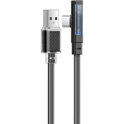 Mcdodo Ъглов кабел Mcdodo CA-3423, USB-C към USB-C, 1.8m, LED, черен (CA-3423)