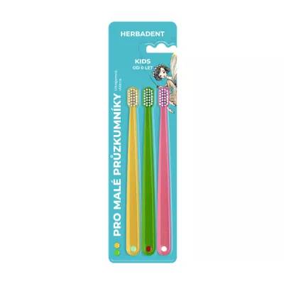 Herbadent Triplepack Kids zubní kartáček s ultrajmnými vlákny