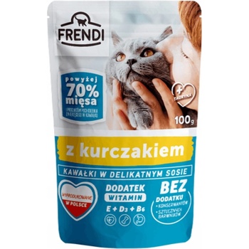 Frendi парченца в деликатен сос с пилешко месо за котки, 100 г