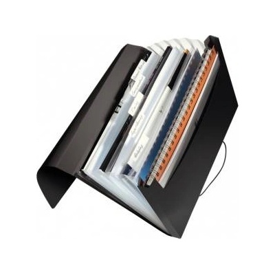 Leitz FOLDER LEITZ SOLID 6 COMPARTMENT, BLACK