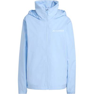 adidas Terrex Дамско водоустойчиво яке adidas Terrex Women's Multi Essentials 2 Layer Rain Jacket Waterproof jacket - Glow Blue - размер XS (102-4476-0411)