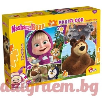Lisciani Пъзел lisciani 109678 - 24 части - Маша и Мечока, Двулицев пъзел (li109678)