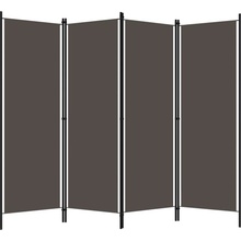 vidaXL 4dílný pokojový dělič antracit 200 x 180 cm