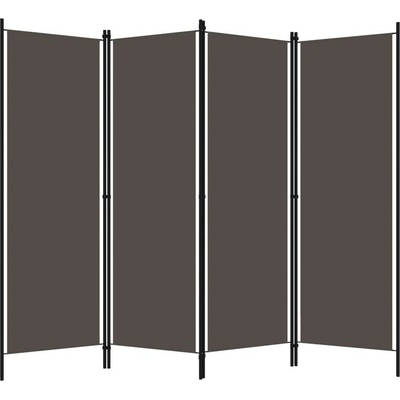 vidaXL 4dílný pokojový dělič antracit 200 x 180 cm – Zboží Dáma