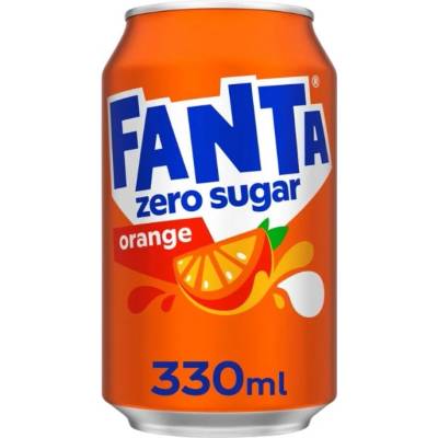 Fanta pomeranč bez cukru 330 ml