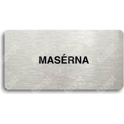 ACCEPT Piktogram MASÉRNA - stříbrná tabulka - černý tisk bez rámečku