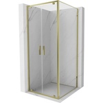 Mexen Exo-BR Duo Душ кабина с панти 120 x 120 см, прозрачен, златен - 8182-120-120-50-00 (8182-120-120-50-00)
