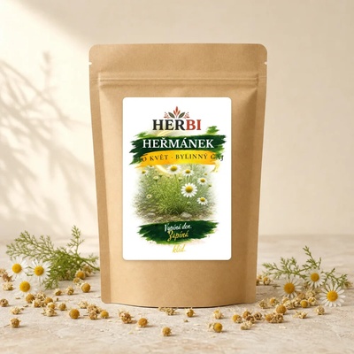 Herbi Harmančekový čaj BIO laté kvety a hrejivý pokoj 50 g
